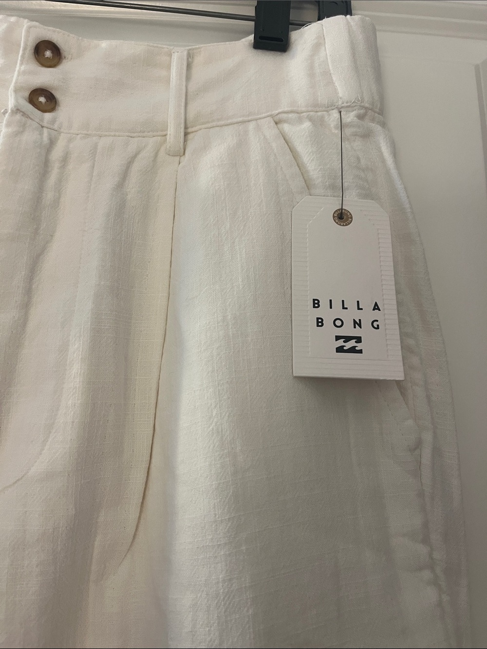 Billabong Whitish Cream High-Waist Wide Leg Pants - Picture 2 of 4